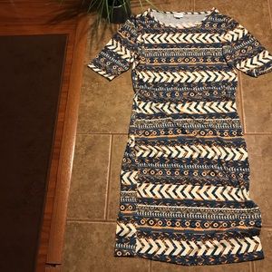 EUC Lularoe print dress (Large)